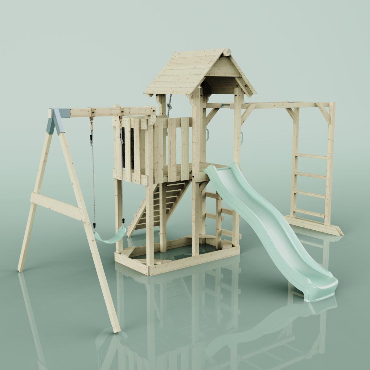 Spielturm Malmö in Mintgrün - 358 × 400 × 275 cm 4/6
