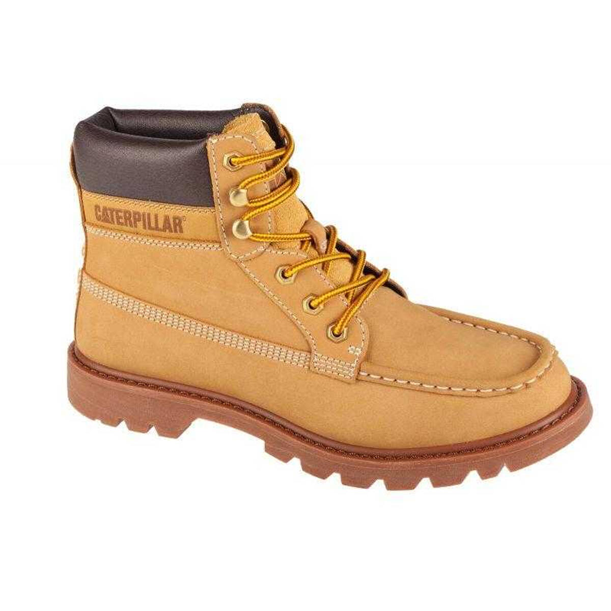 Stivaletti Nabuk Punta A MocassinoUomo Caterpillar Beige 4/5