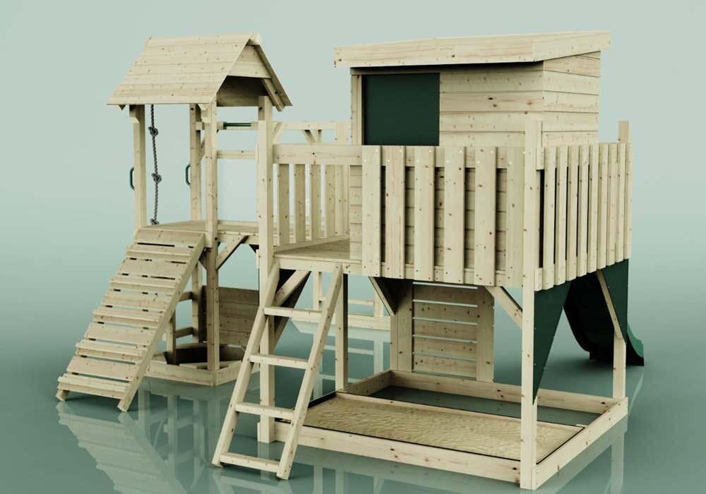 Spielturm Joost in Dunkelgrün - 406 × 444 × 274 cm 4/5