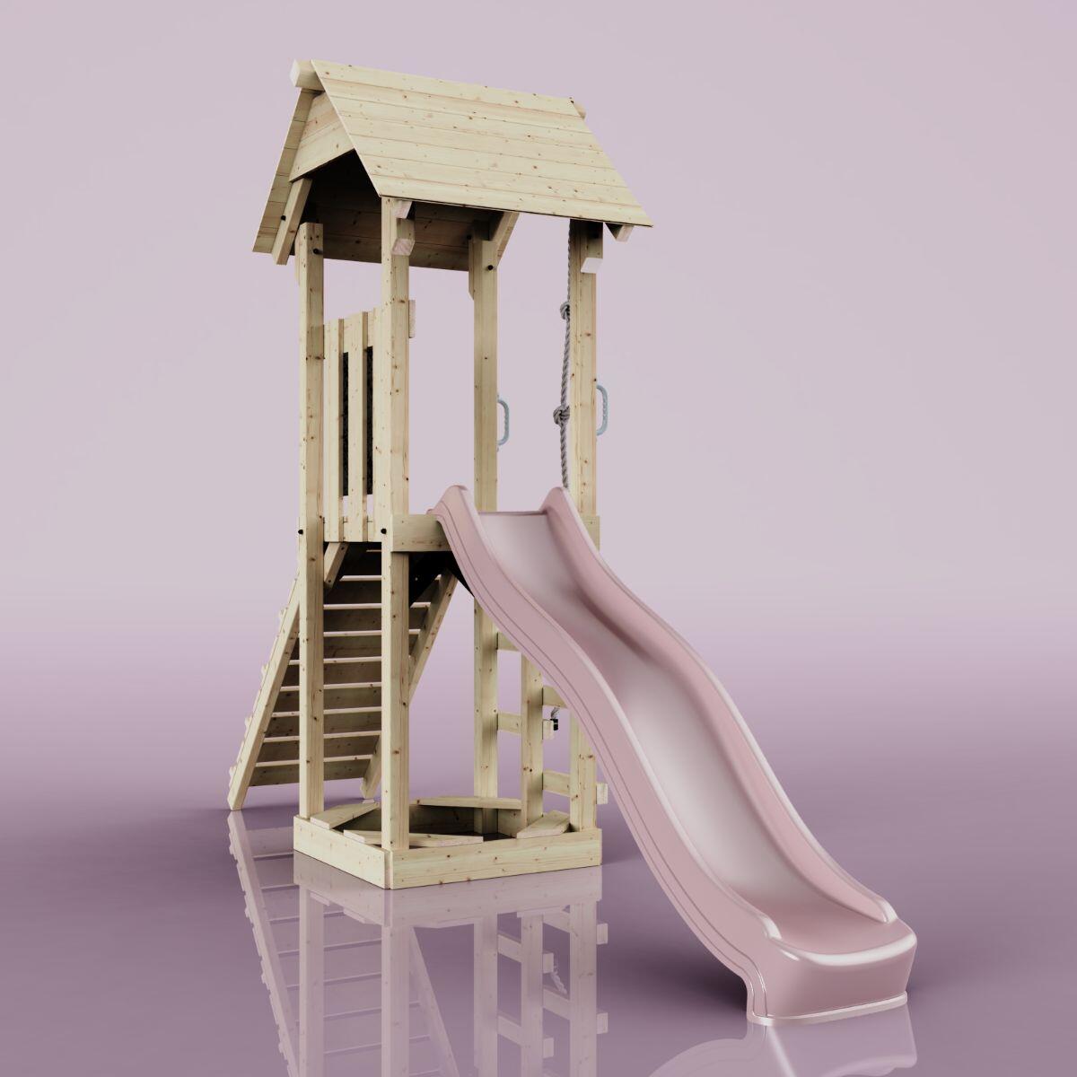 Spielturm Lillehammer in Altrosa - 357 × 112 × 273 cm 4/6