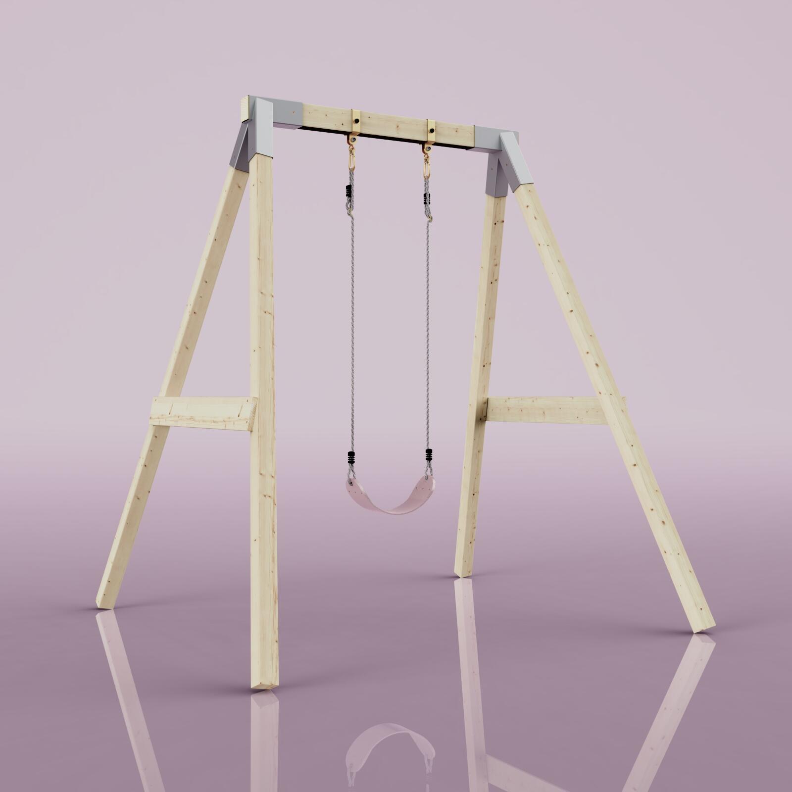 Schaukel Giraffe in Altrosa - 182 × 196 × 212 cm 4/6