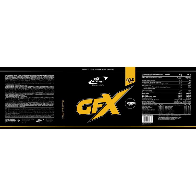 Mix proteic pentru creștere rapidă, GFX-GOLD, Ciocolată, 1500g