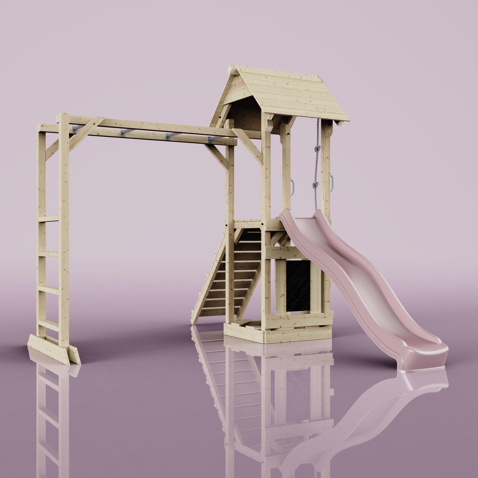 Spielturm Lund in Altrosa - 358 × 295 × 275 cm 4/6