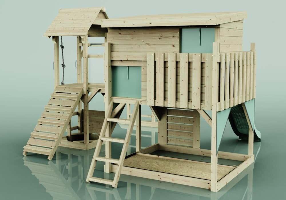 Spielturm Isak in Mintgrün - 406 × 444 × 274 cm 4/5