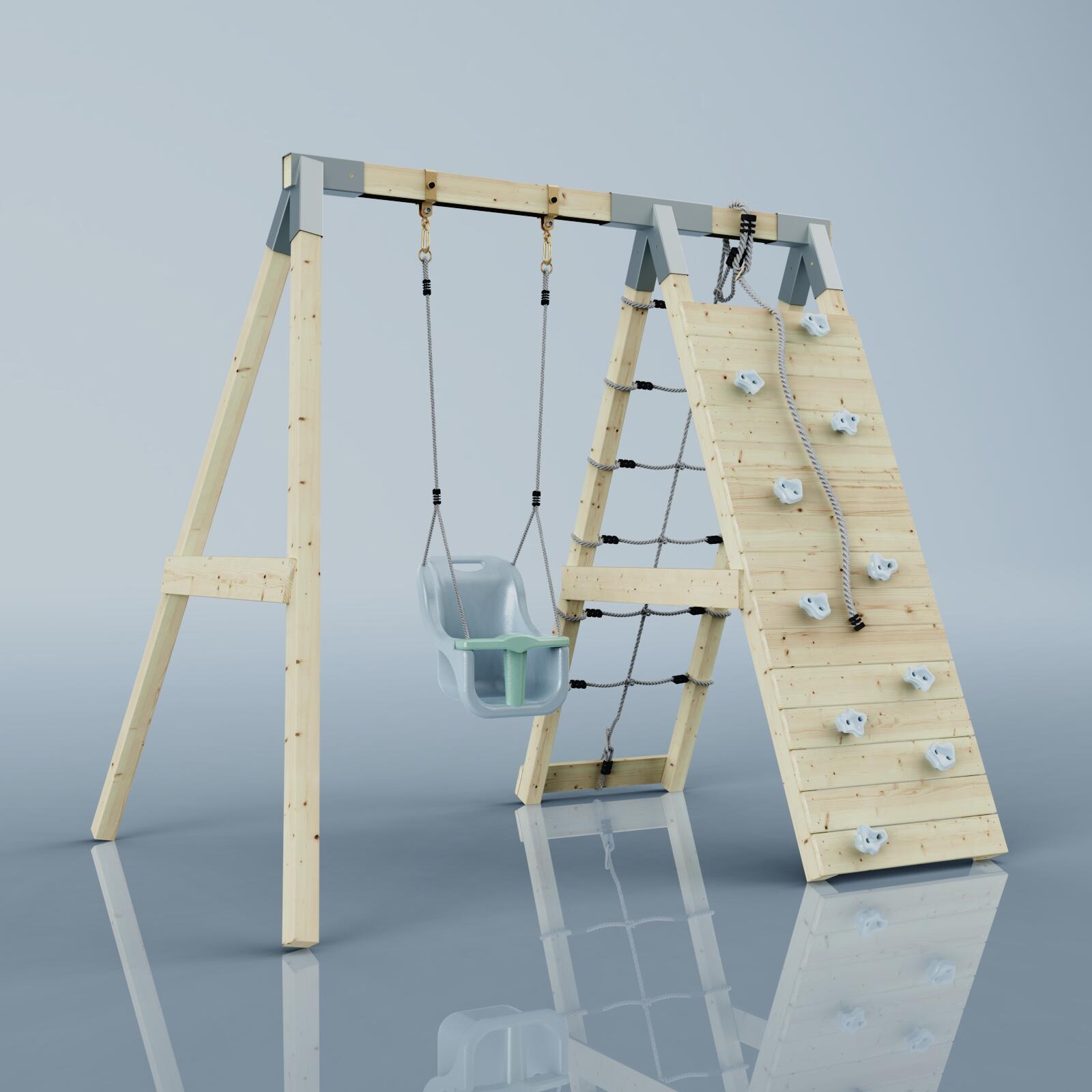 Klettergerüst Schneehase in Eisblau - 182 × 236 × 212 cm 4/6