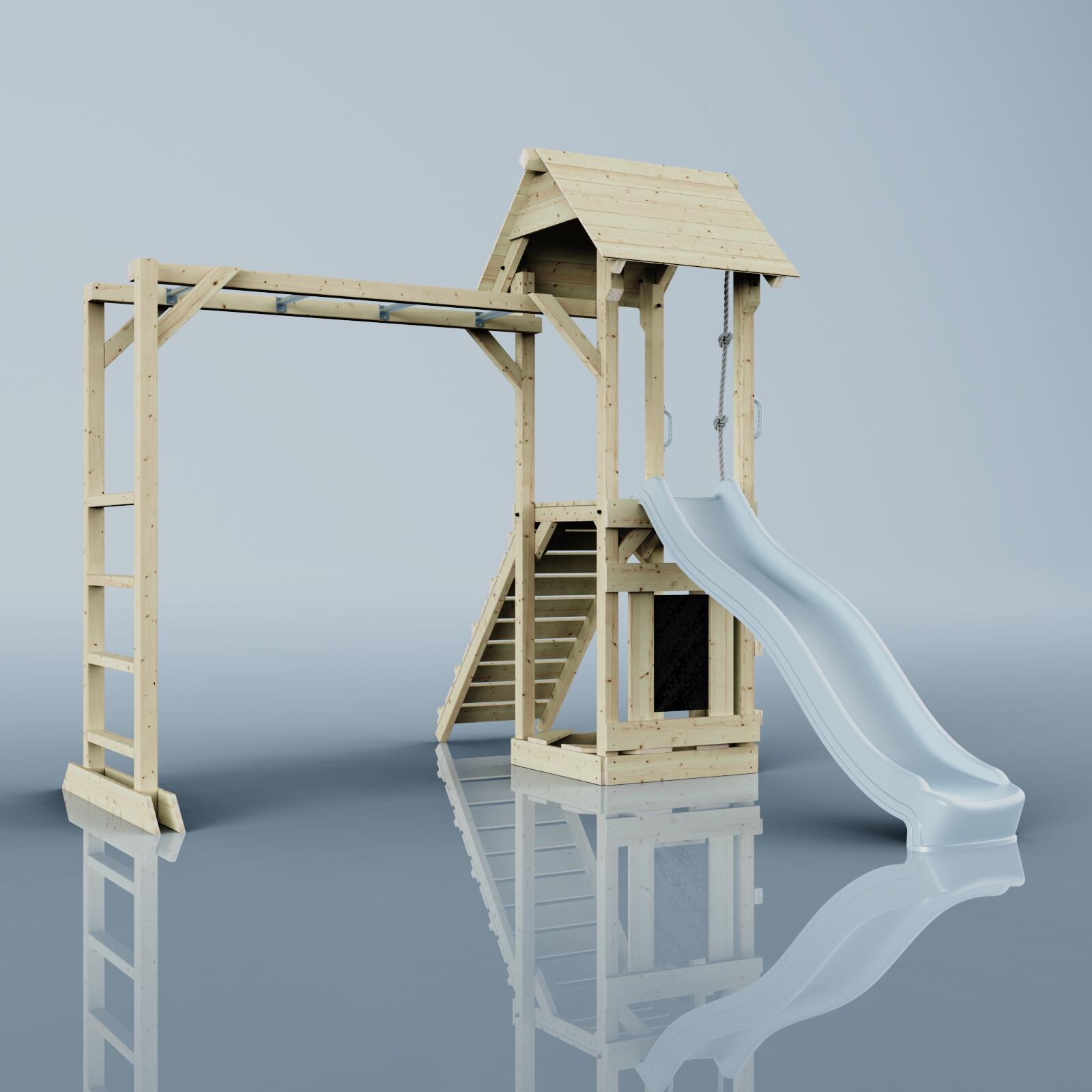 Spielturm Lund in Eisblau - 358 × 295 × 275 cm 4/6