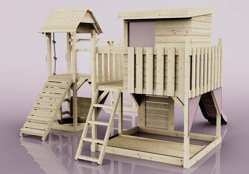 Spielturm Joost in Altrosa - 406 × 444 × 274 cm 4/5