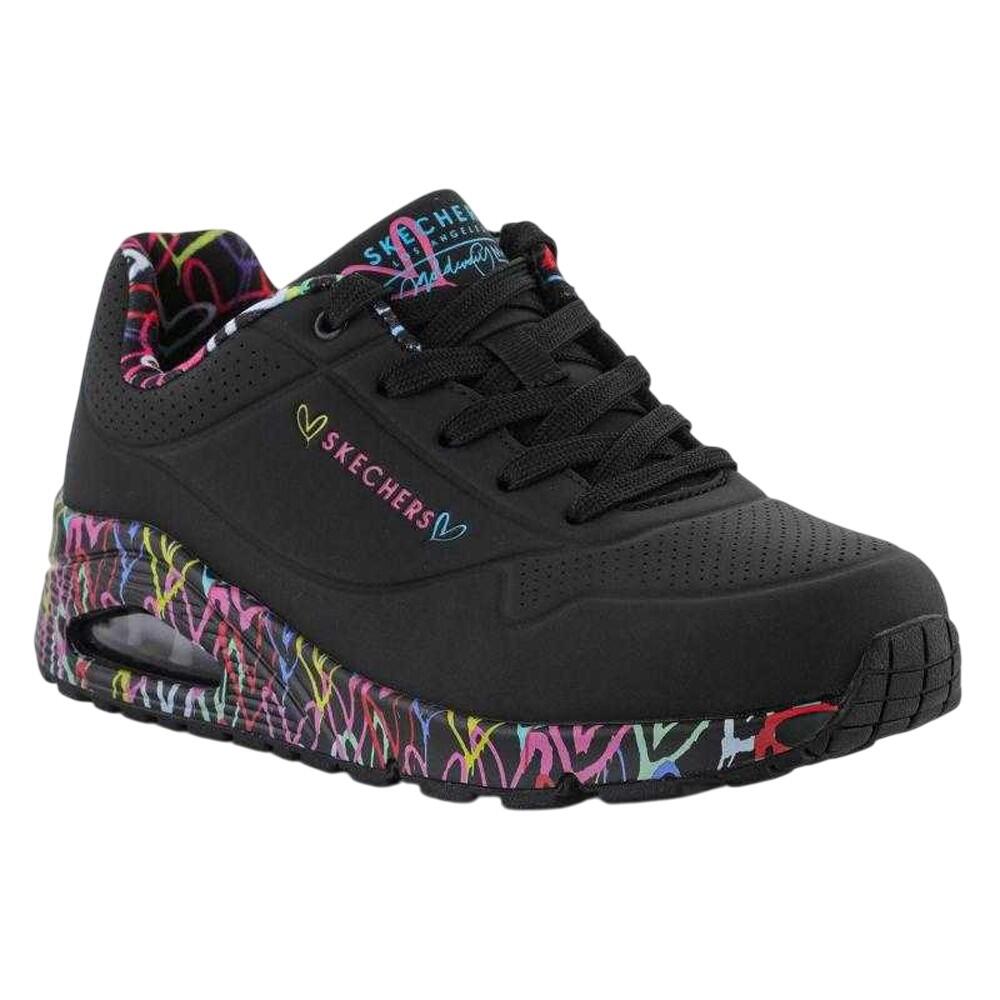 Womens/Ladies Uno Loving Love Trainers (Black)