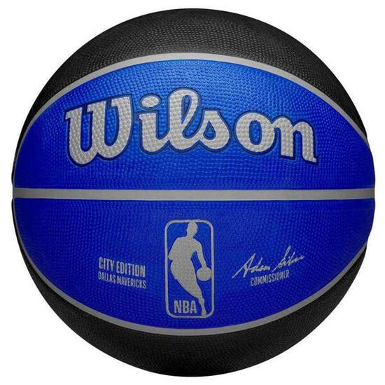 Ballon De Basket Motif/style NBA DALLAS MAVERICKS (Noir / Bleu) Taille 7