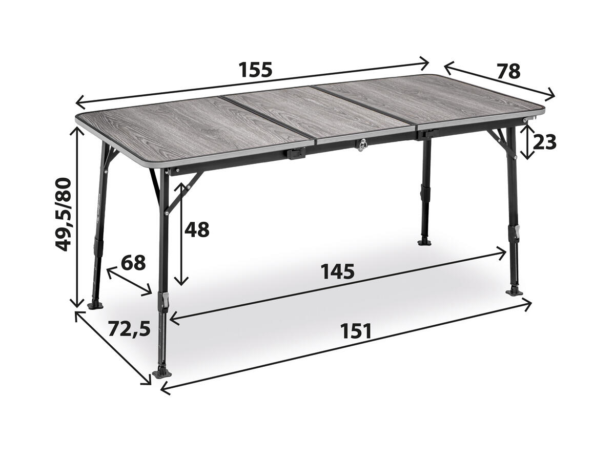 Brunner Elùtop Compack Extension - opvouwbare campingtafel 7/7