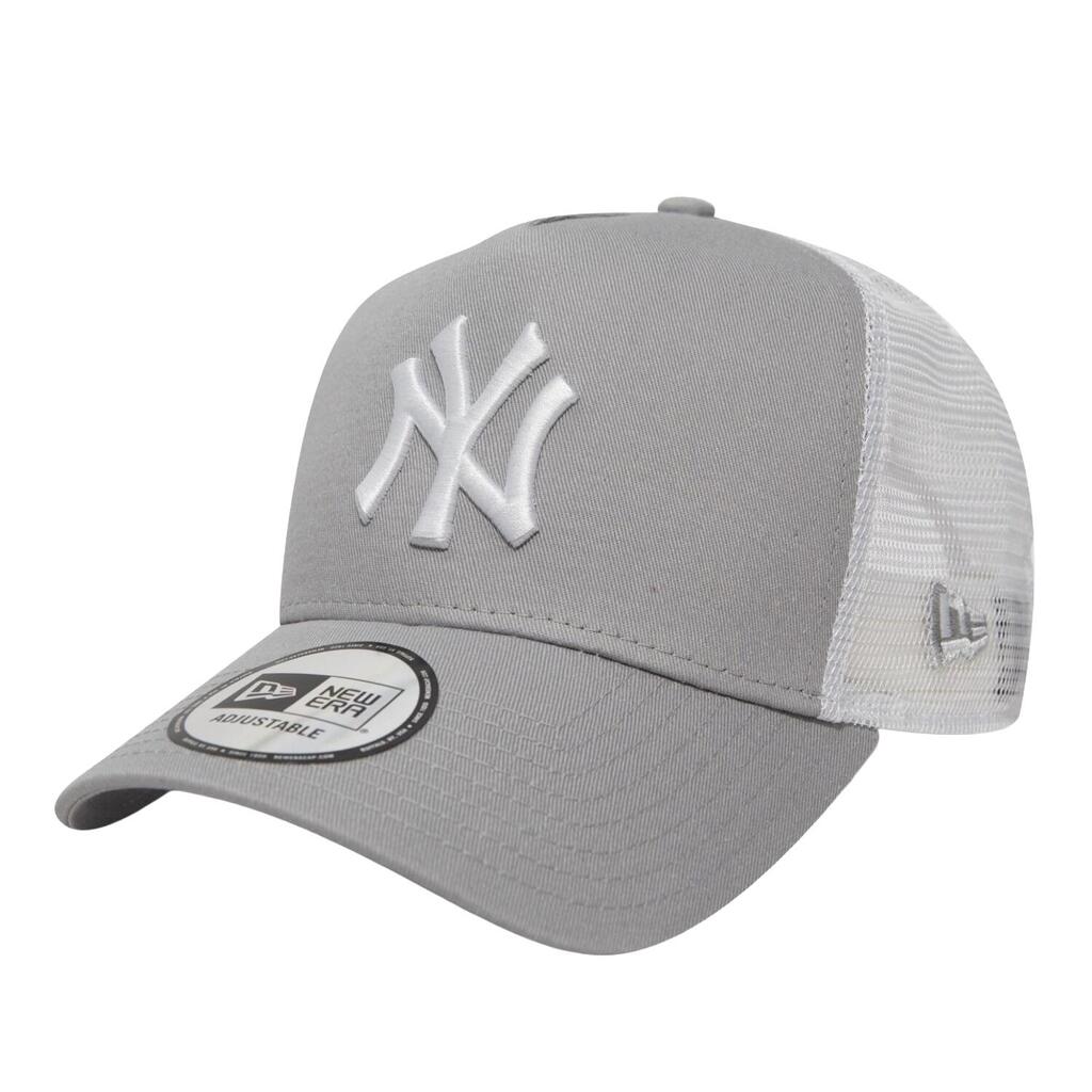New York Yankees A Frame Trucker Cap (Grey/White)