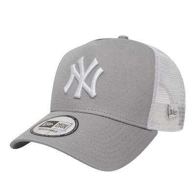 New york yankees a frame trucker cap (grijs/wit)