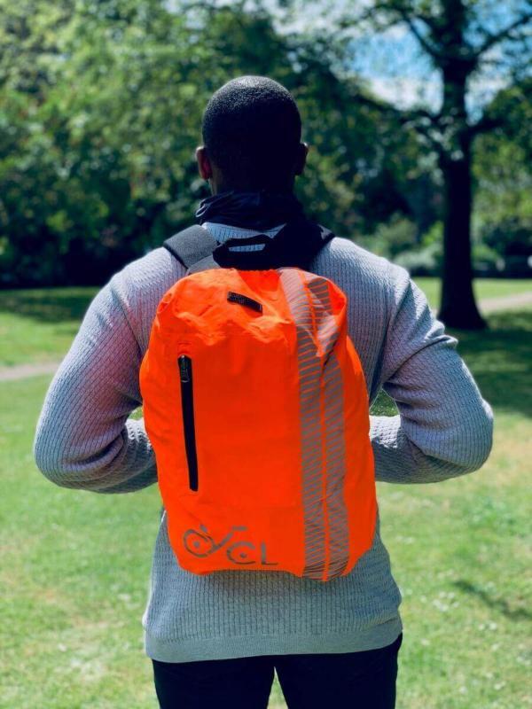 Capa para Saco de Chuva Fluorescente/Refletiva BAGCOVER - Laranja 2/2