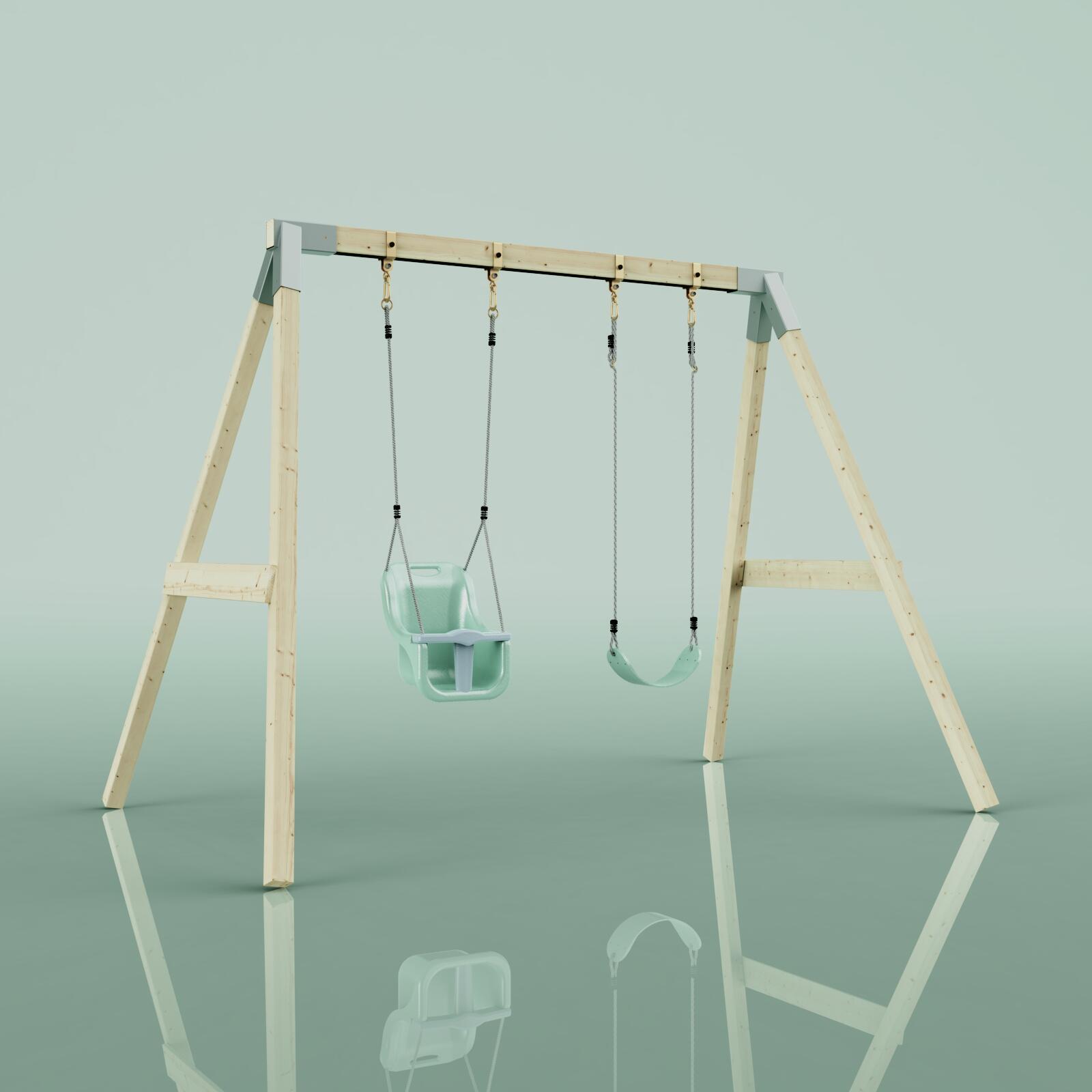 Schaukel Papagei in Mintgrün - 182 × 286 × 212 cm 4/6