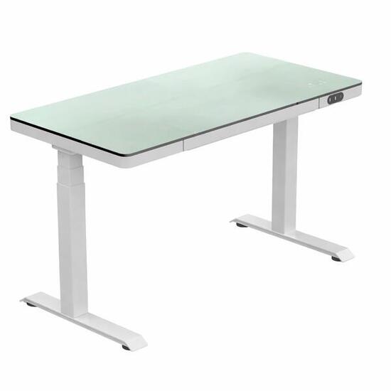 LifeSpan Workplace SDG Glazen Zit-Sta-Bureau (wit)
