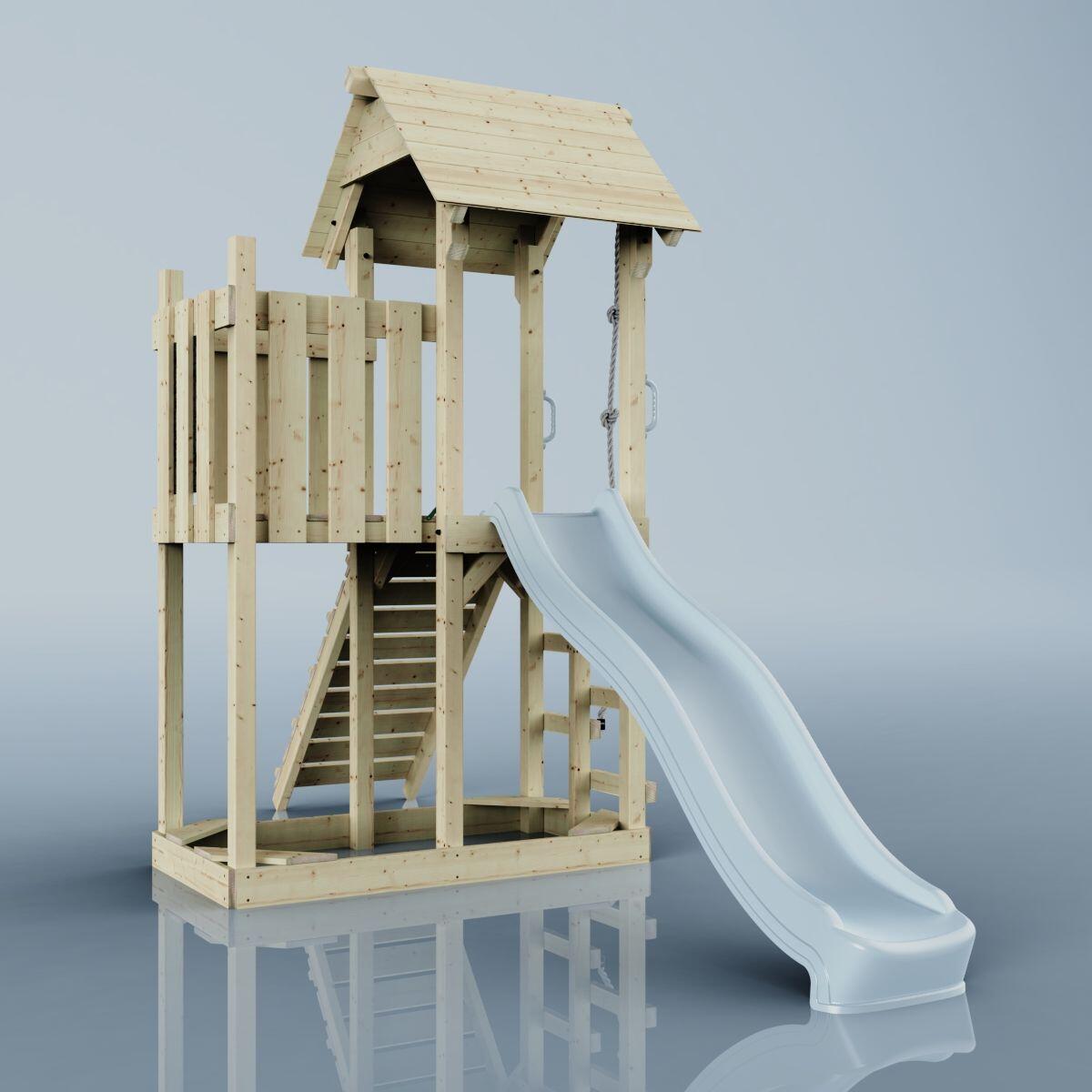 Spielturm Tromso in Eisblau - 357 × 170 × 273 cm 4/6