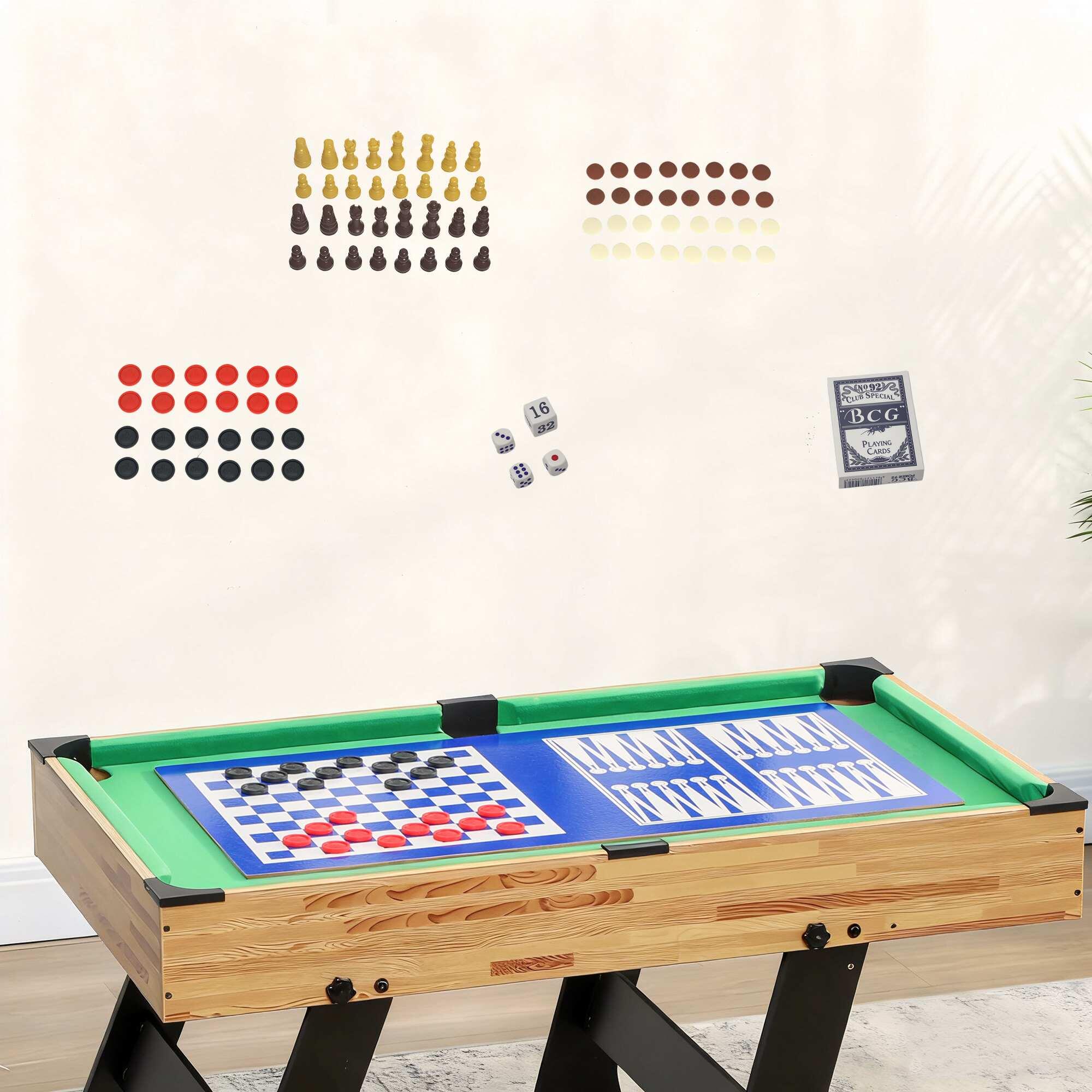 Mesa Multijuegos SPORTNOW 120x106x82 cm Natural y Negro 4/5