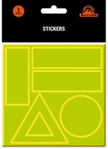 Kit 2 Autocollants Réfléchissants Jaune Fluo - 34x108mm - Pour Vélo - Neuf