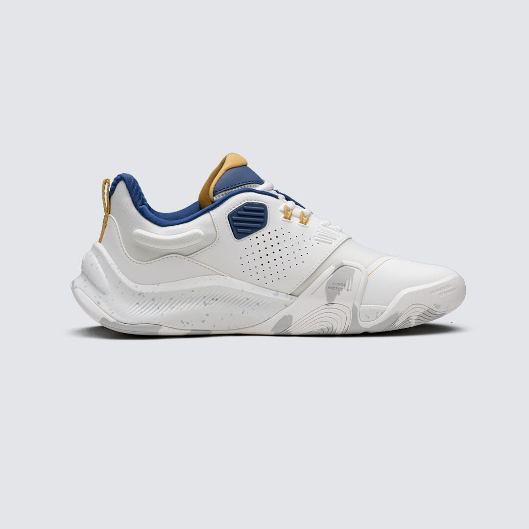 Calzado de Esgrima Adulto – Azza Fencing 15/14 Macaw Blanco / Azul / Oro 2/8