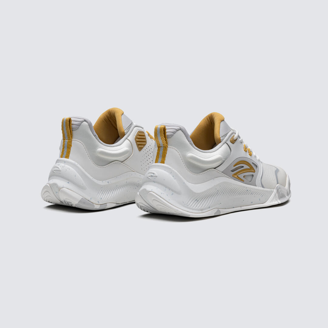 Azza Fencing 15/14 Gold – Zapatilla de esgrima adulto blanco/oro 3/8