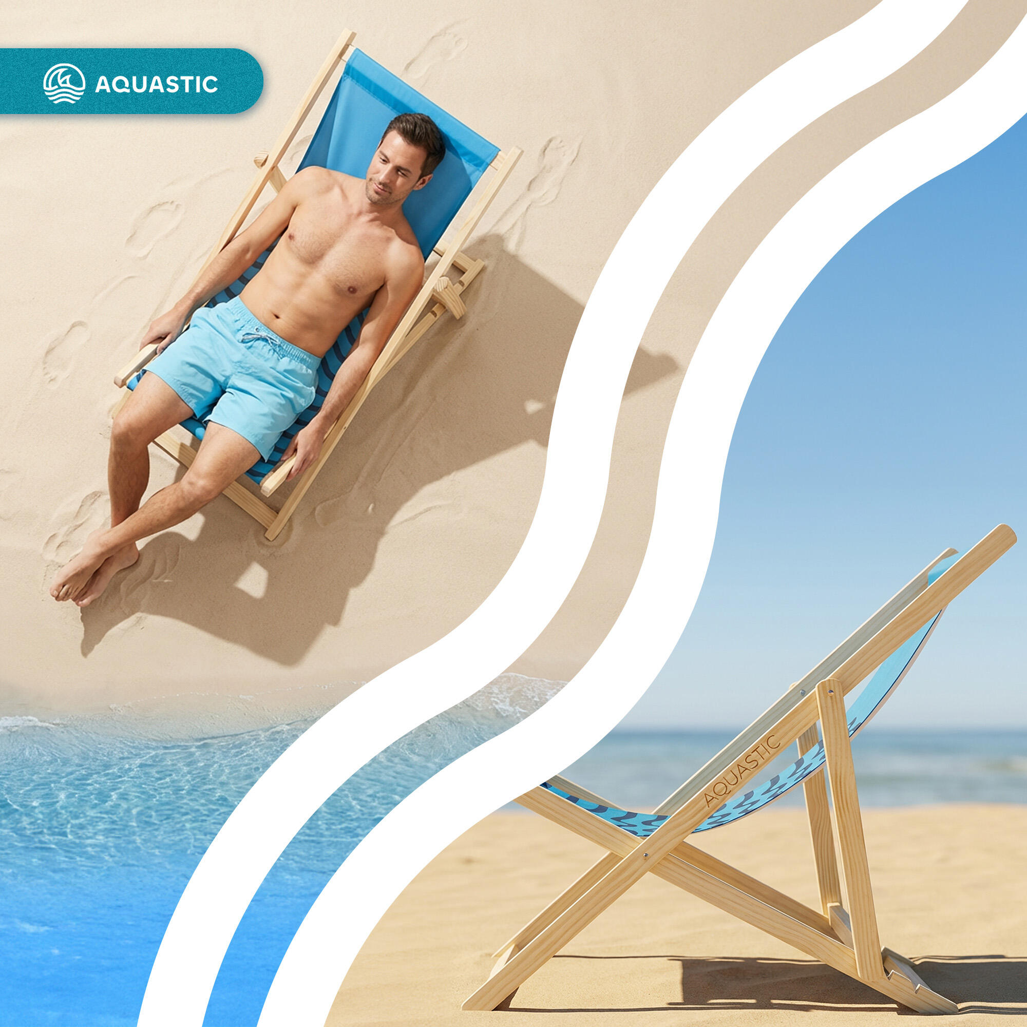 AQUASTIC Sunlito transat de plage 7/7
