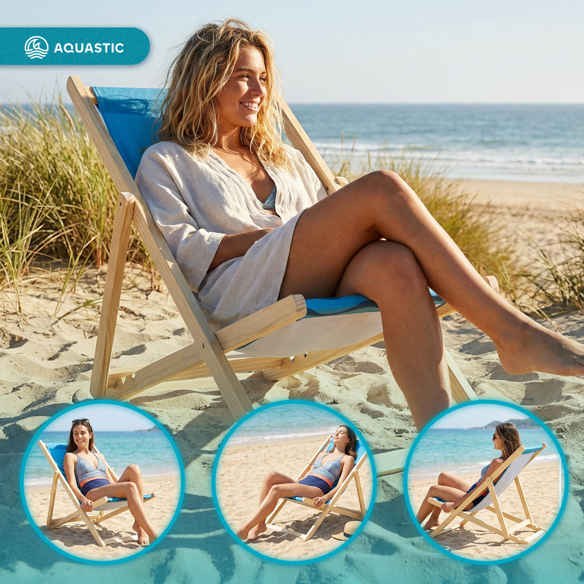 AQUASTIC Sunlito transat de plage 4/7