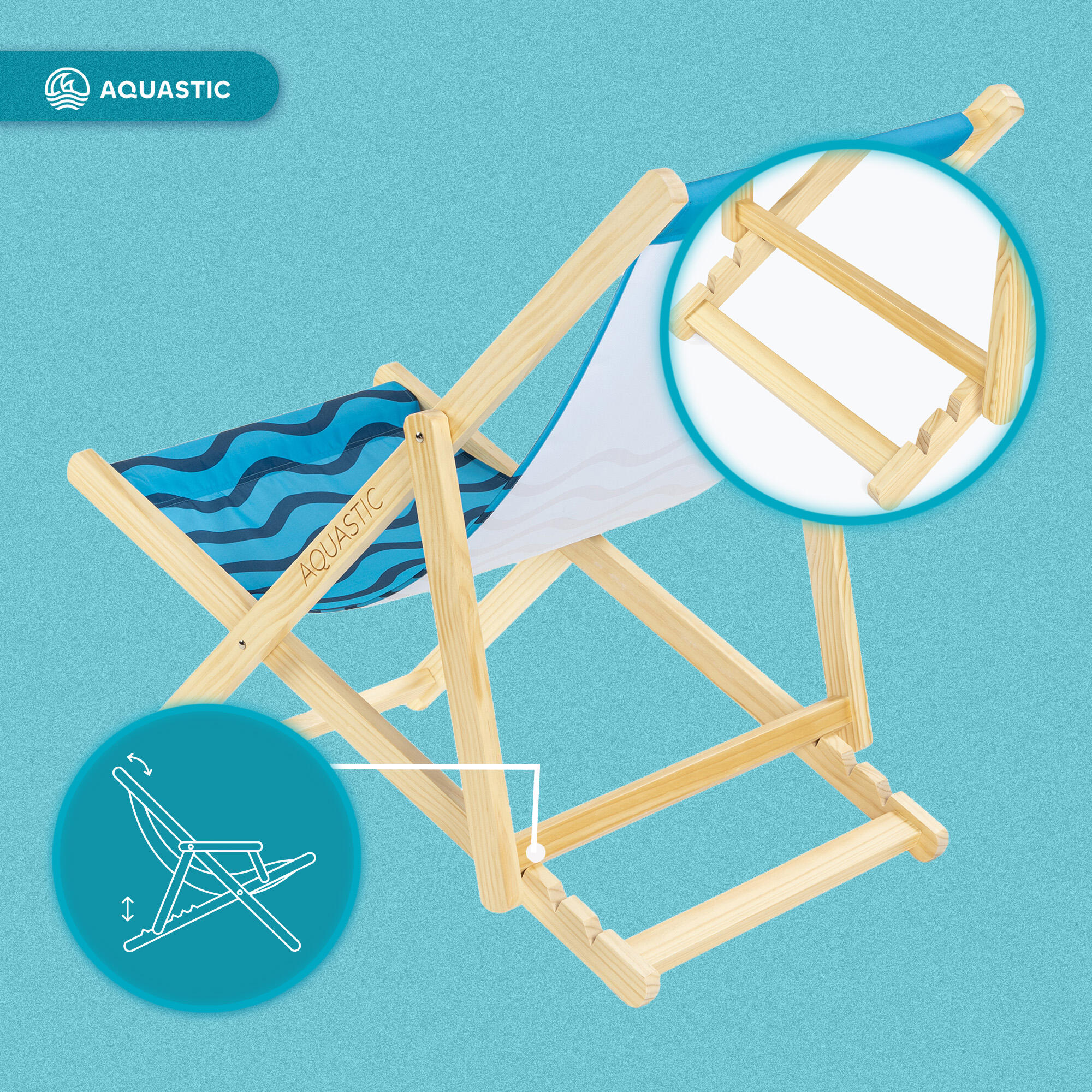 AQUASTIC Sunlito transat de plage 6/7