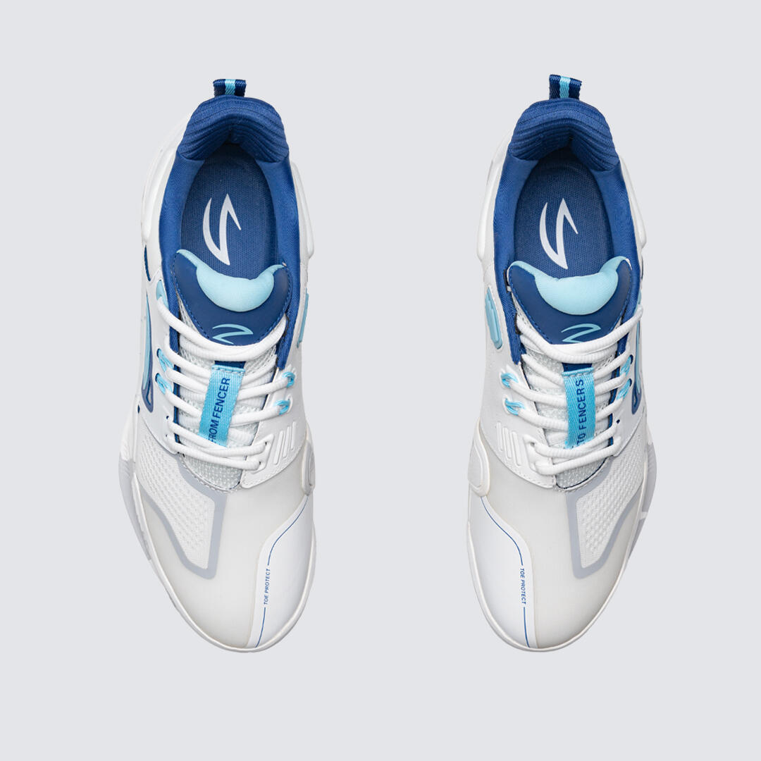 Azza Fencing 15/14 Wave Ténis de Esgrima Adulto branco/azul/turquesa 6/8