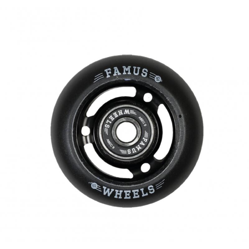 FAMUS 3 Spokes Rad 60mm Schwarz Schwarz [x4] 4/4