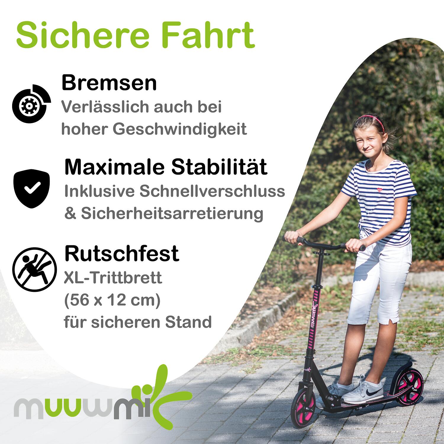 muuwmi Aluminium Scooter Pro 215 mm pink 3/7