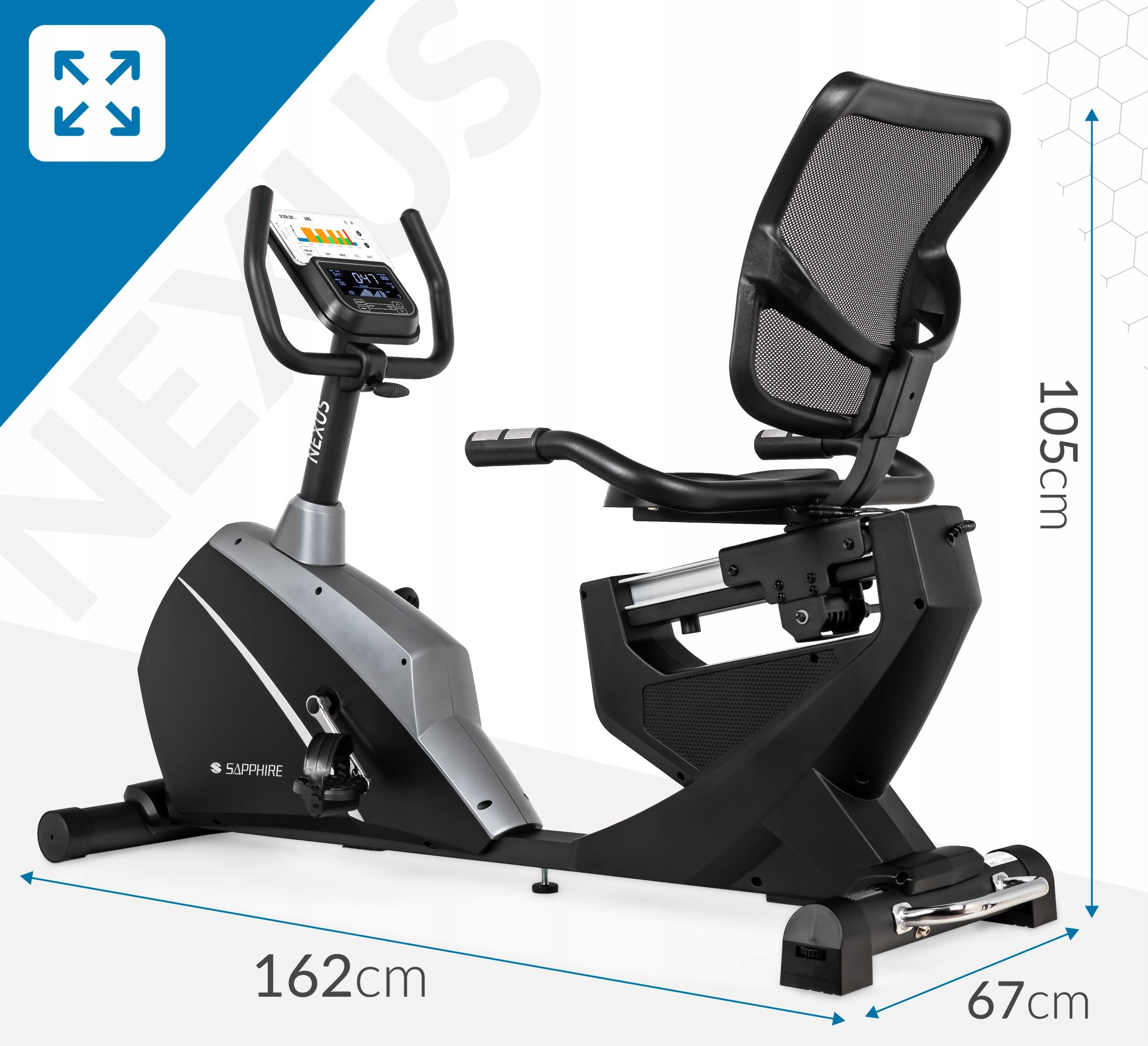 Rower elektromagnetyczny Sapphire SG-8050RB Nexus poziomy Bluetooth Aplikacje 7/7