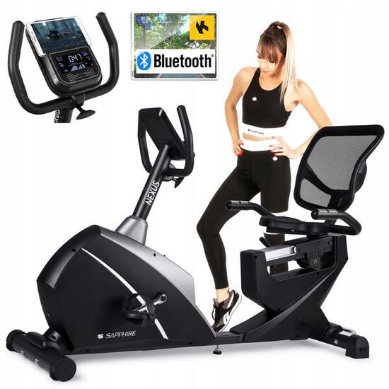 Rower elektromagnetyczny Sapphire SG-8050RB Nexus poziomy Bluetooth Aplikacje