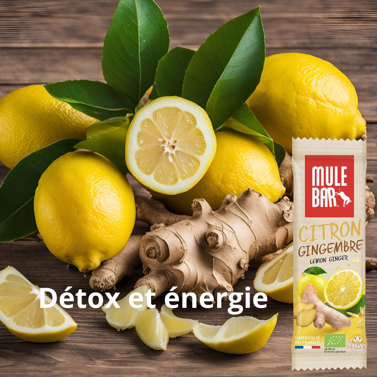 Barre énergétique aux céréales - Bio - vegan - 40g - Citron - Gingembre 3/5