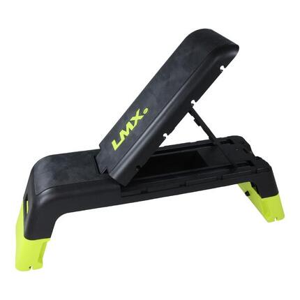 LMX Verstellbare Fitness Step - Aerobic Stepper - Schwarz/Gelb