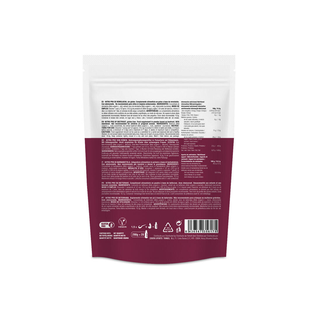 Energydrink 226ERS Nitro Pro - Remolacha 290g 2/4