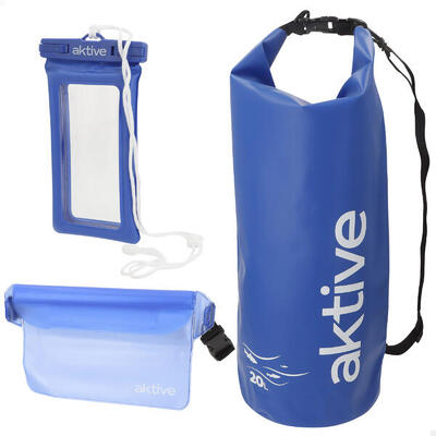 Aktive Beach Confezione di borse impermeabili: sacco marsupio e porta cellulare