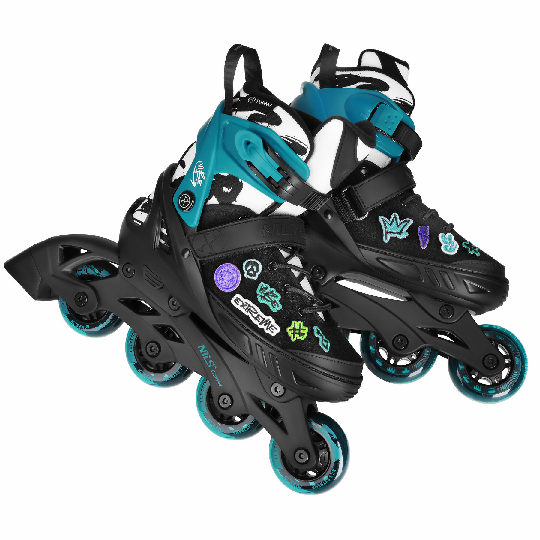 Verstelbare kinderrolschaatsen voor recreatief gebruik Vibe NA2053A Nils Extreme 7/7