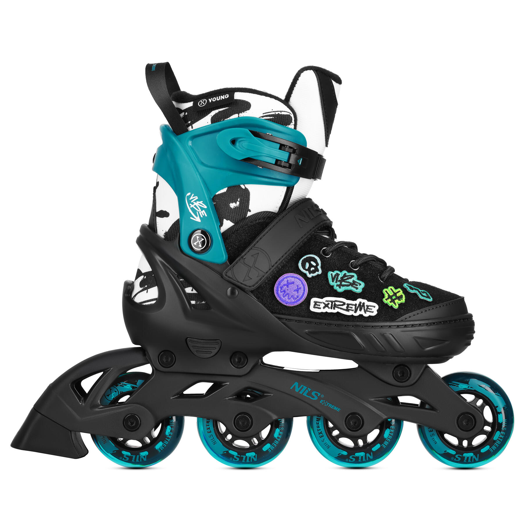 Verstelbare kinderrolschaatsen voor recreatief gebruik Vibe NA2053A Nils Extreme 4/7