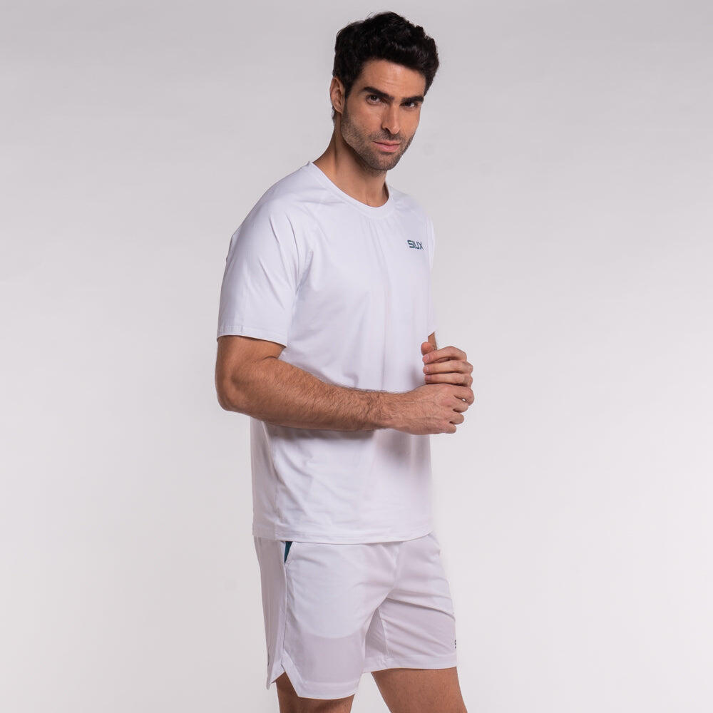 Siux - Maglietta tecnica Silk Padel, taglia S, bianca 5/5