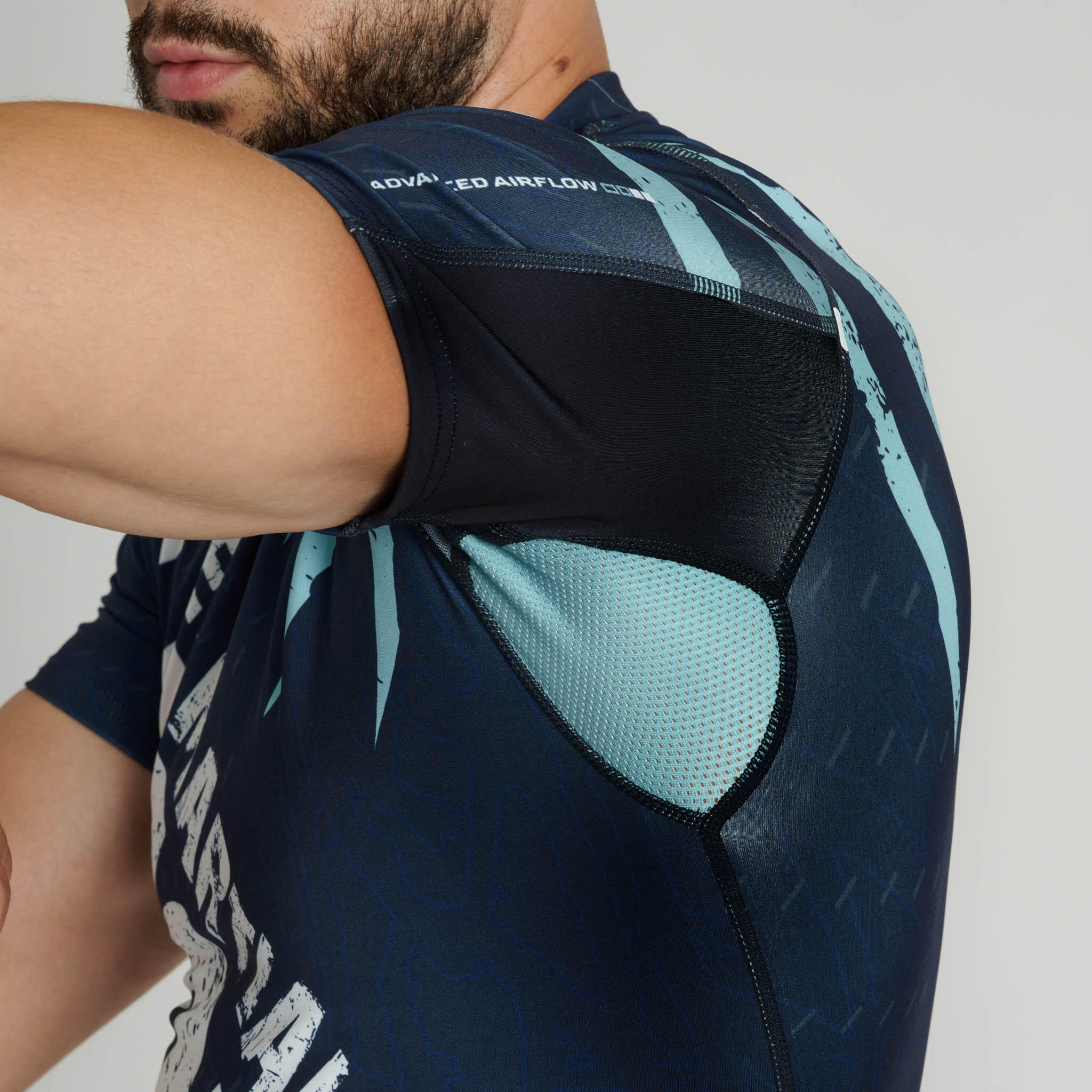 Rashguard manga corta PRIMAL INSTINCT BOLD azul/M 3/3