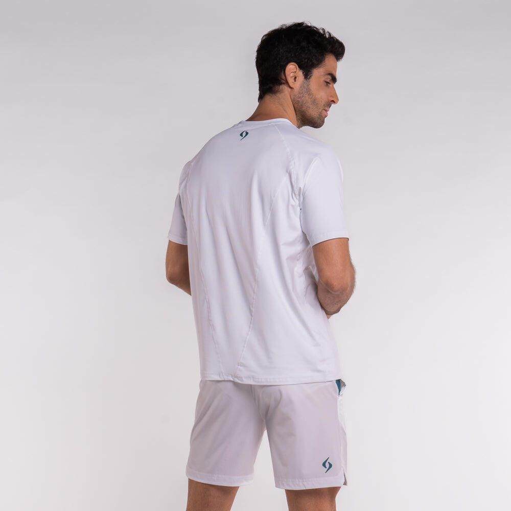 Siux - Maglietta tecnica Silk Padel, taglia S, bianca 3/5