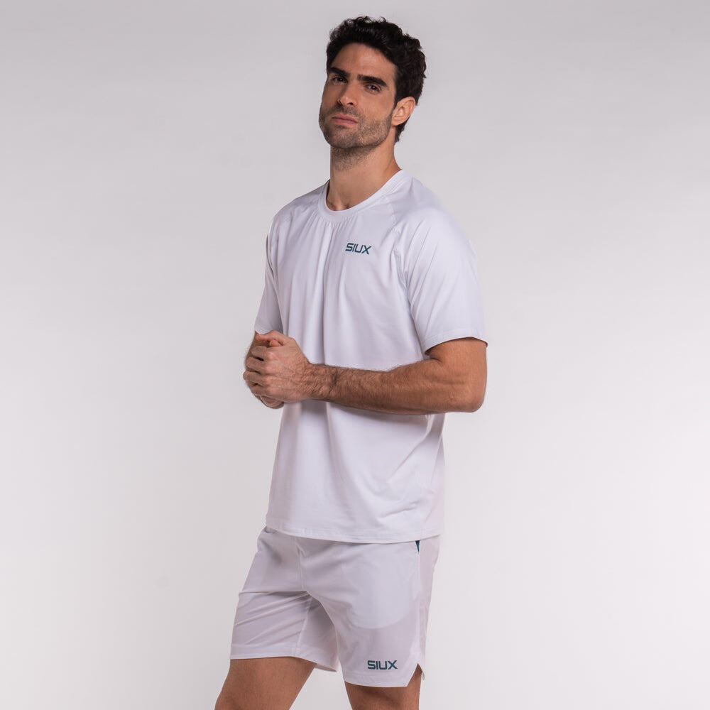 Siux - Maglietta tecnica Silk Padel, taglia S, bianca 4/5