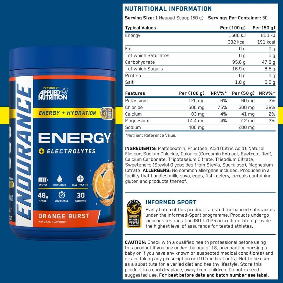Boisson isotonique - Endurance Energy & Electrolyte Powder - Éclats d'Orange 7/7
