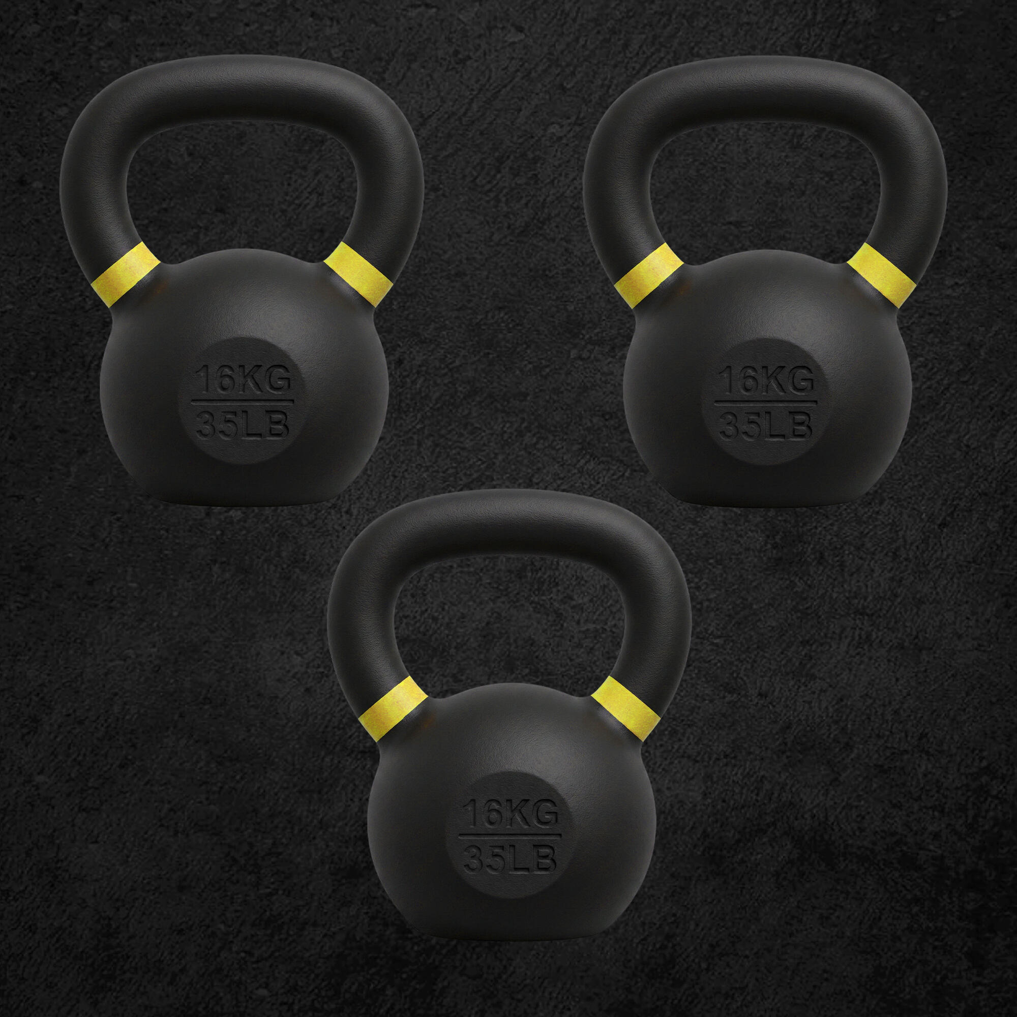 Kettlebell Pro - Gietijzer - Voor HYROX training 3/4