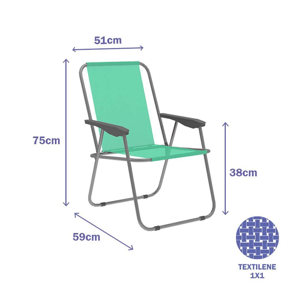 Silla Plegable Marbueno Color Verde para Playa y Piscina 2/2
