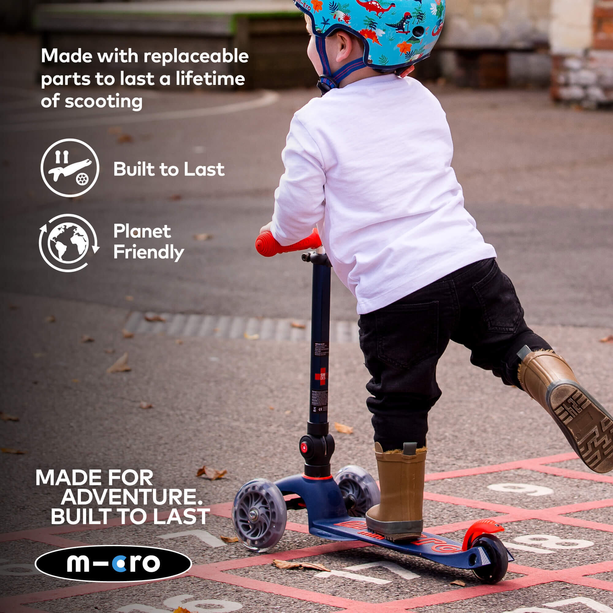 Trottinette 3 roues Mini  Deluxe  Marine pliable LED 7/7