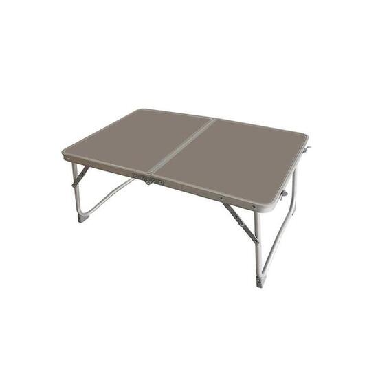 Mesa plegable Marbueno de aluminio color marrón