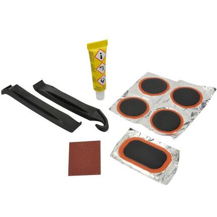 Zestaw naprawczy do dętek rowerowych 9 elementów Profex z łyżkami do demontażu