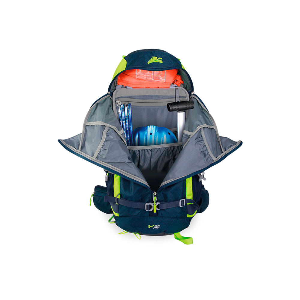 Mochila de trekking e montanha Y 30 ALPINE TERRA Marsupio Azul/Verde 5/5