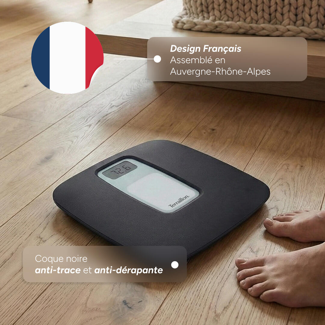 Pèse-personne avec coque en plastique 100% recyclé et fabriqué en France 3/7